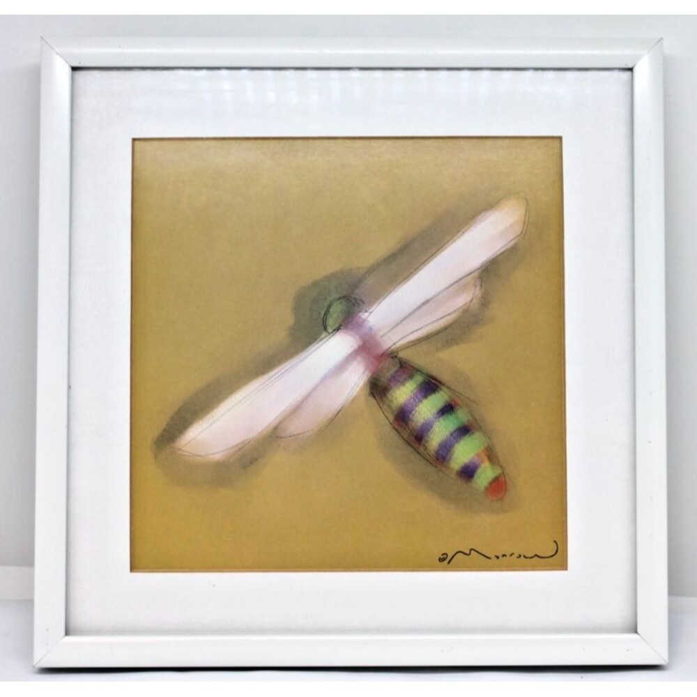 FRAMED VINTAGE 2002 ANTHONY MORROW BUG BRIGHT SERIES COLOR ART PRINT: DRAGON FLY